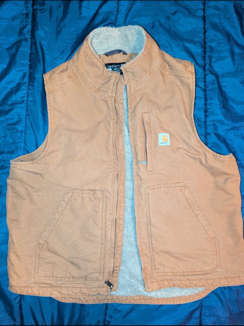 Carhartt Mock Neck Sherpa Lined Vest, Large